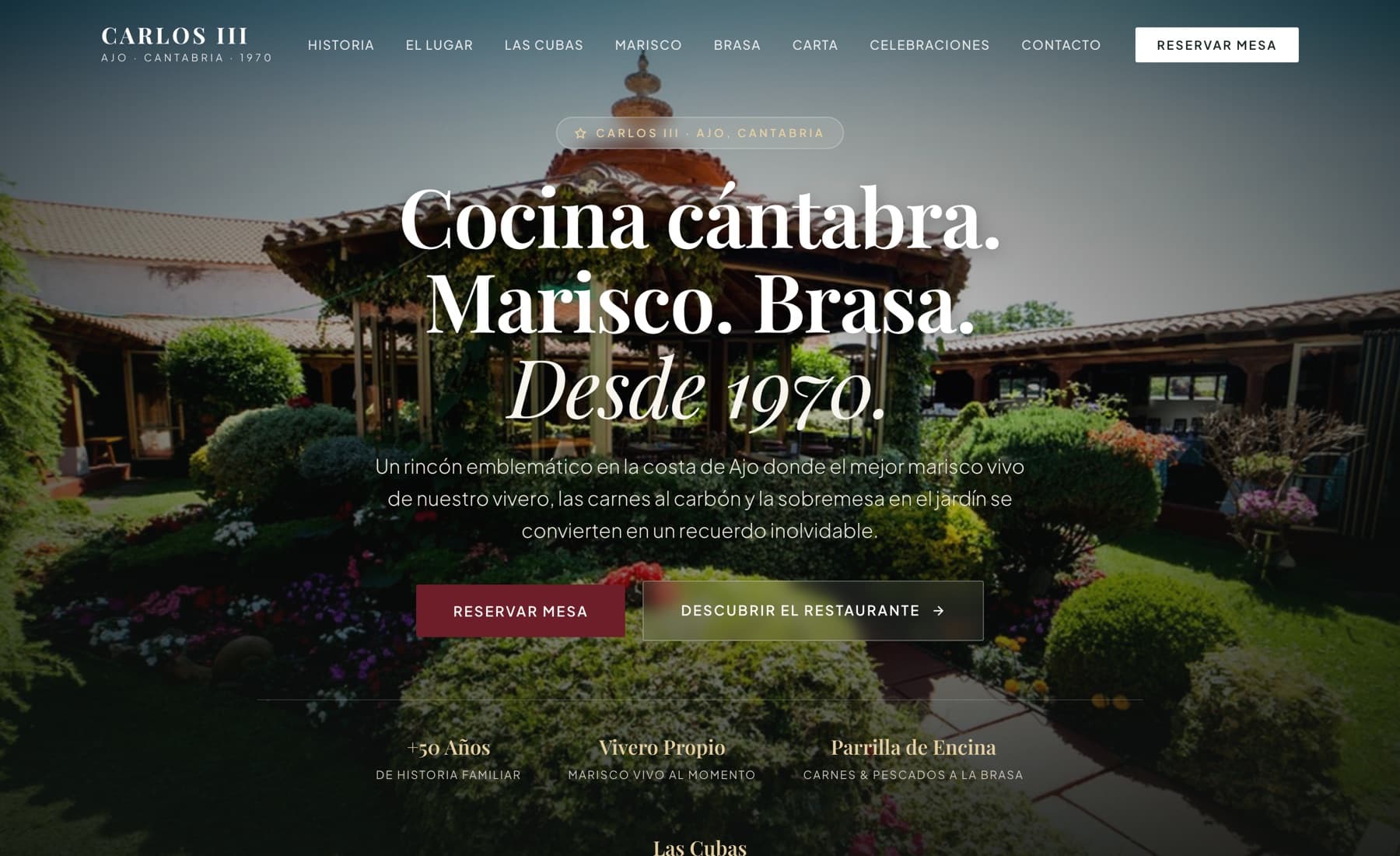 Web de Restaurante, cocina tradicional · cantabria