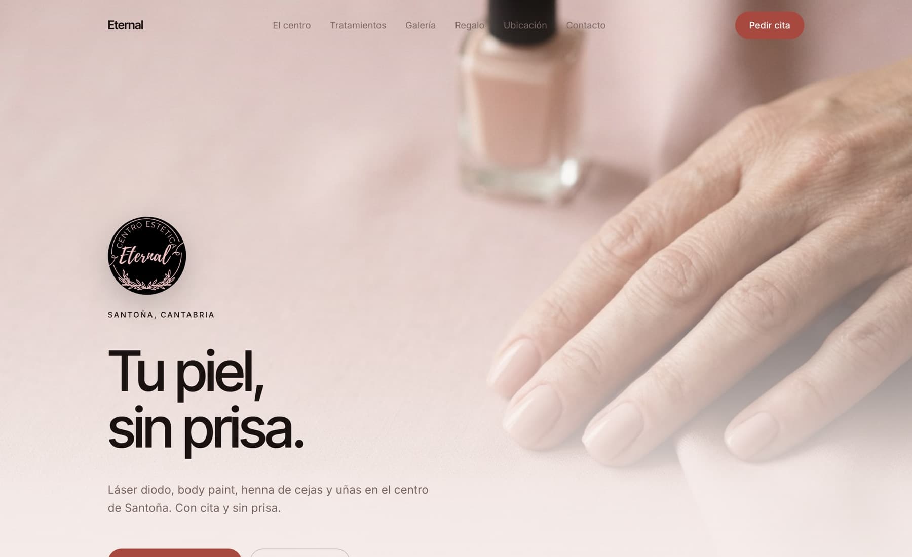 Web de Centro de estética, faciales y corporales · cantabria