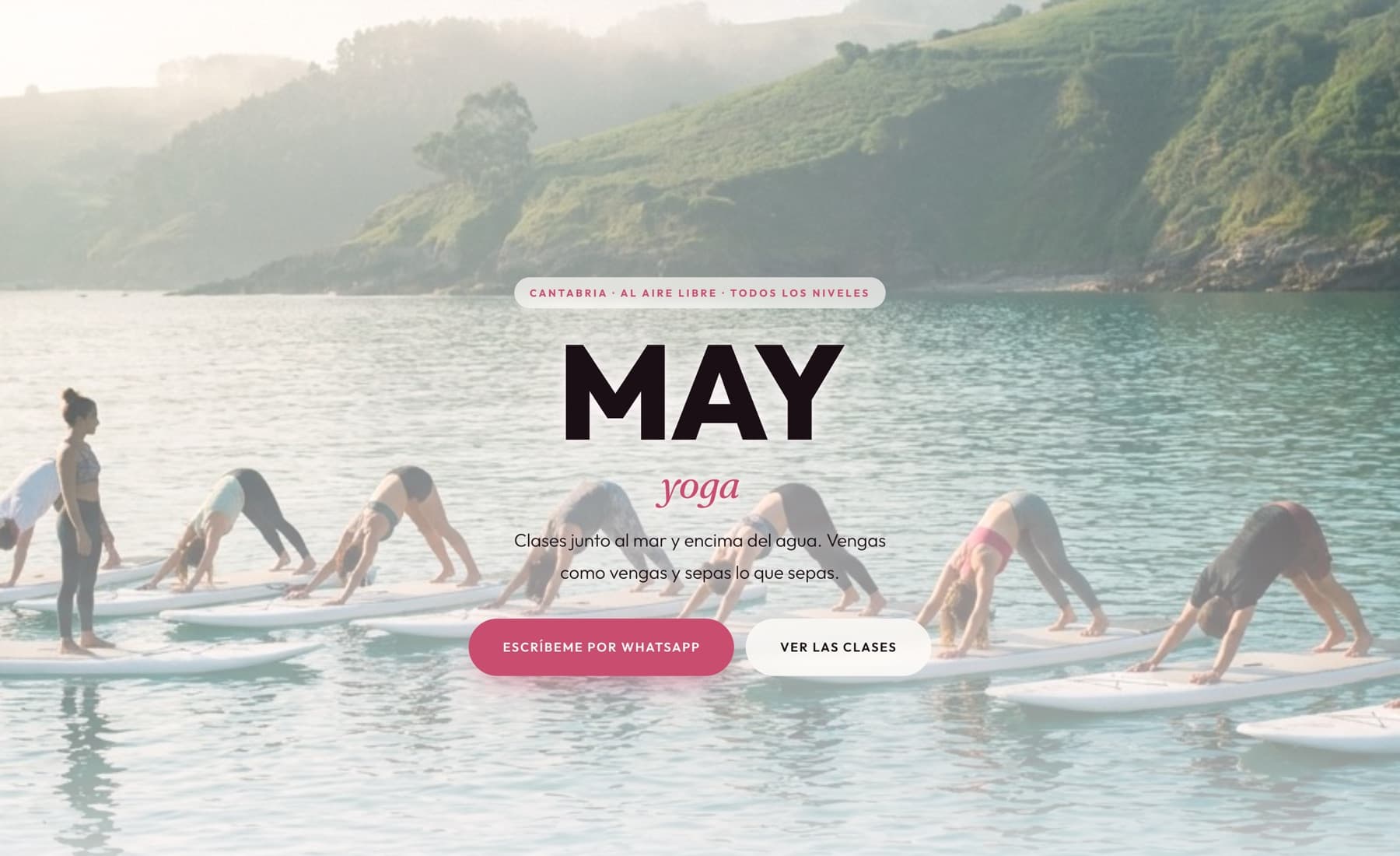 Web de Estudio de yoga, clases al aire libre · cantabria